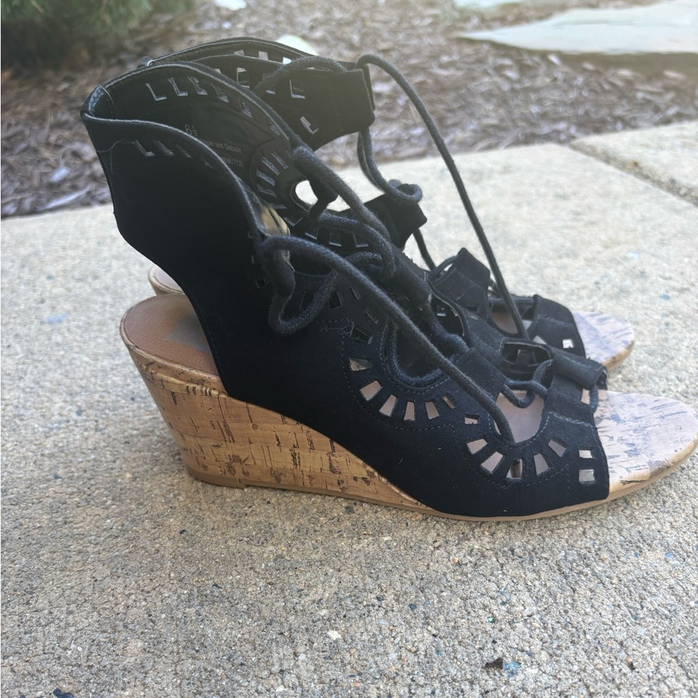 DV by Dolce Vita Black Cutout Wedges